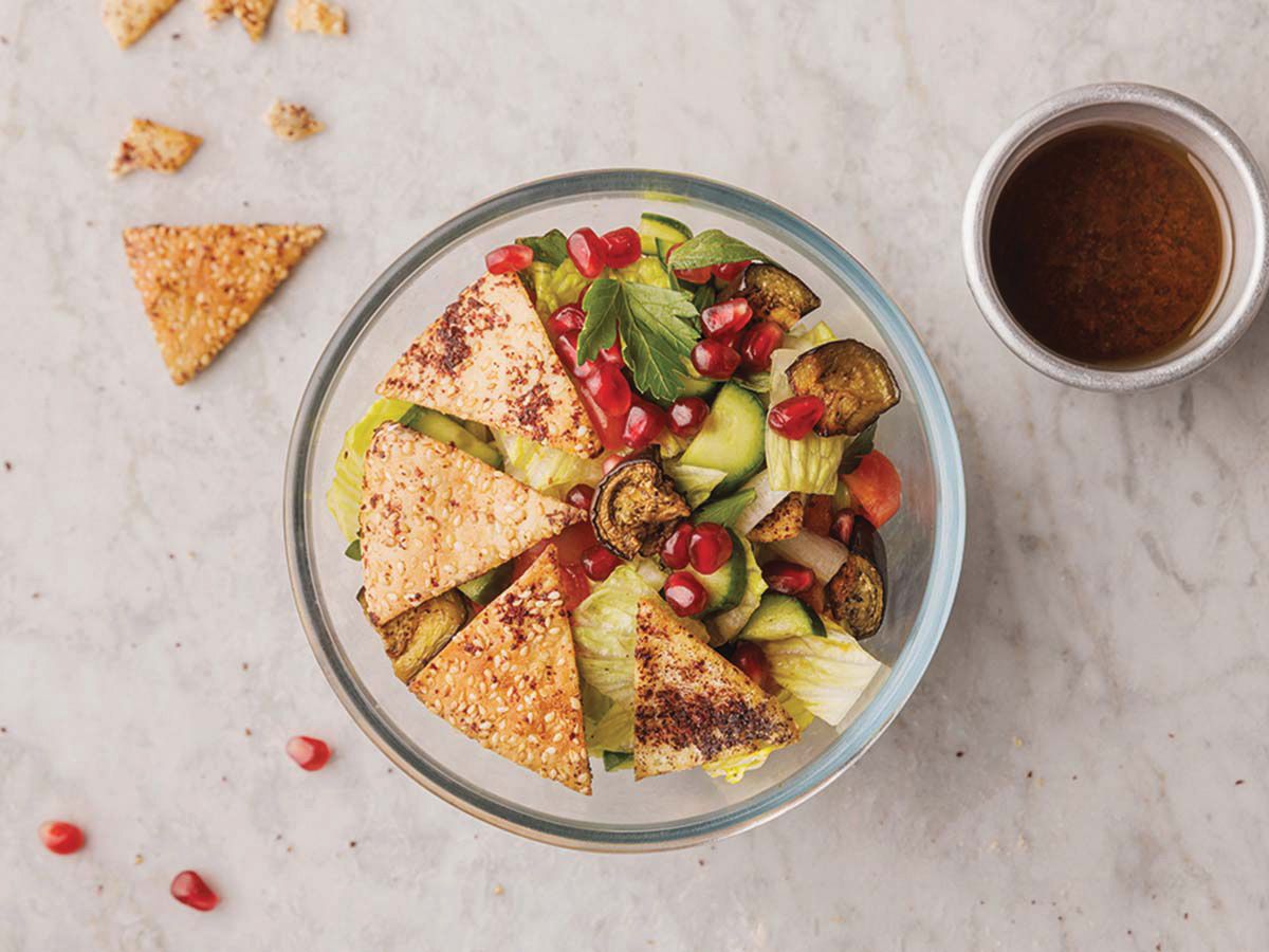 Fattoush Aubergine Salad