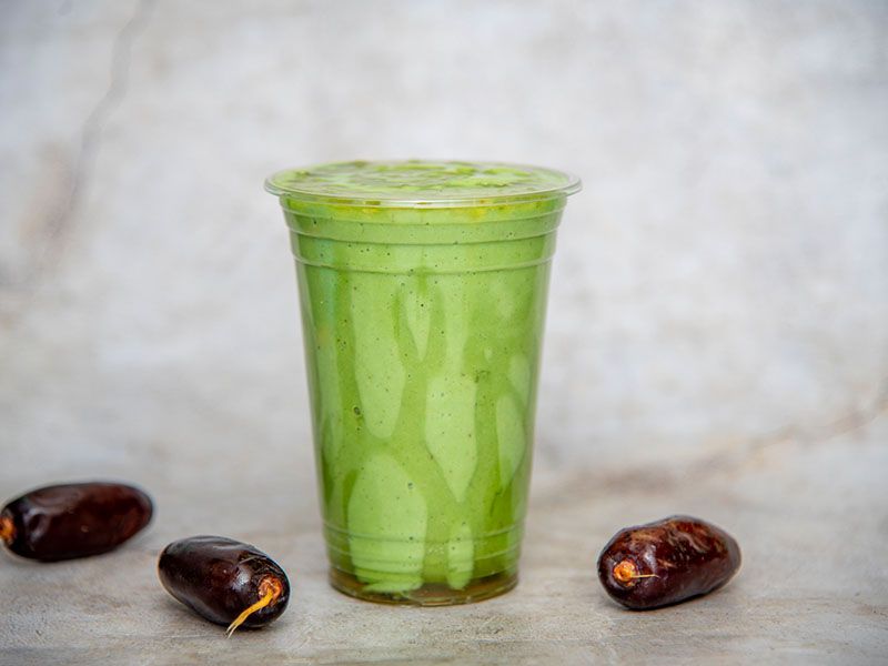 Avocado with Dates and Yogurt Juice