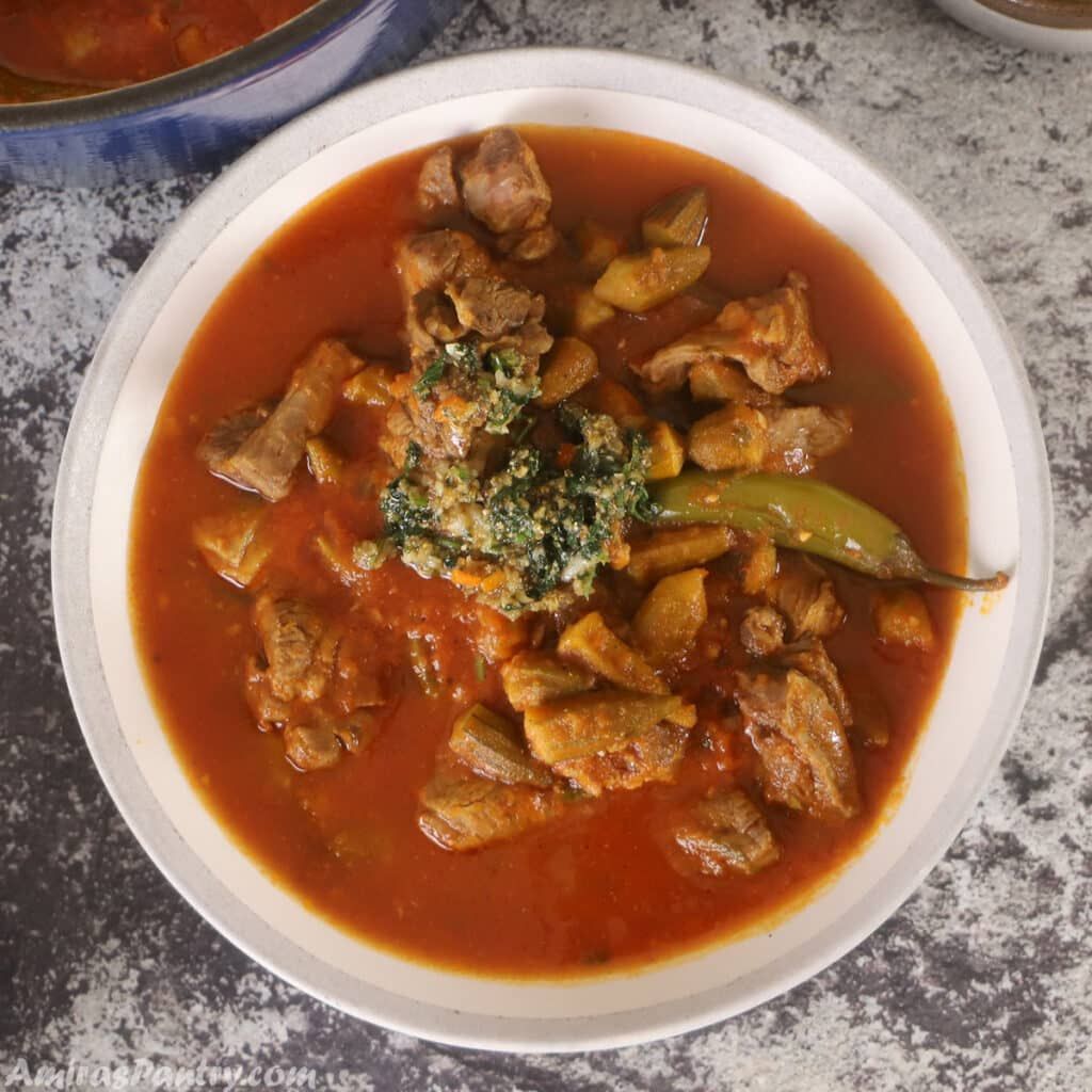 Okra With Meat Casserole