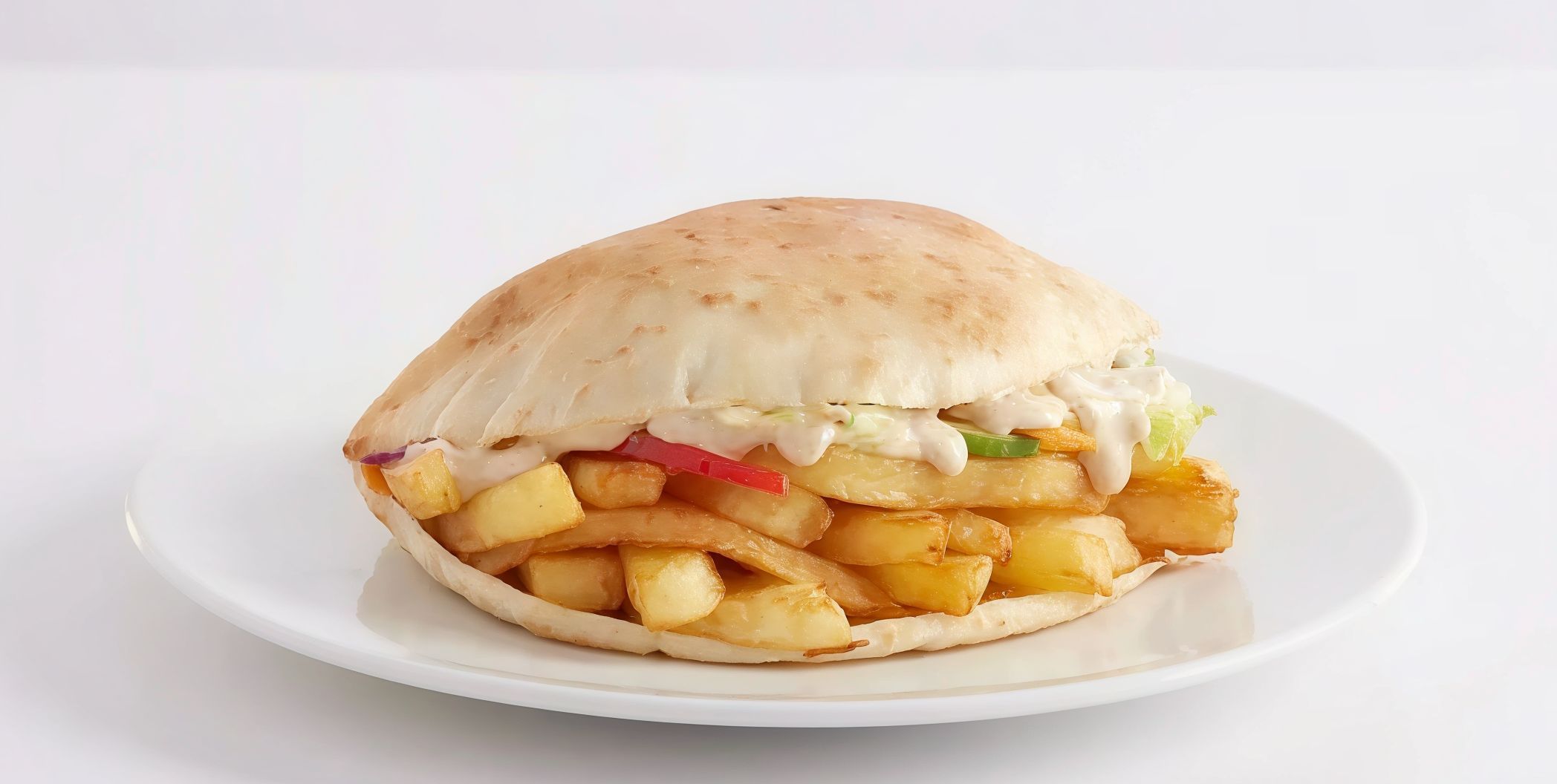 Pomme Frites Fries With Shredded Roumi Cheese Sandwich