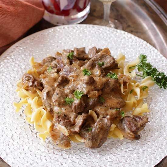 Beef Stroganoff Platter