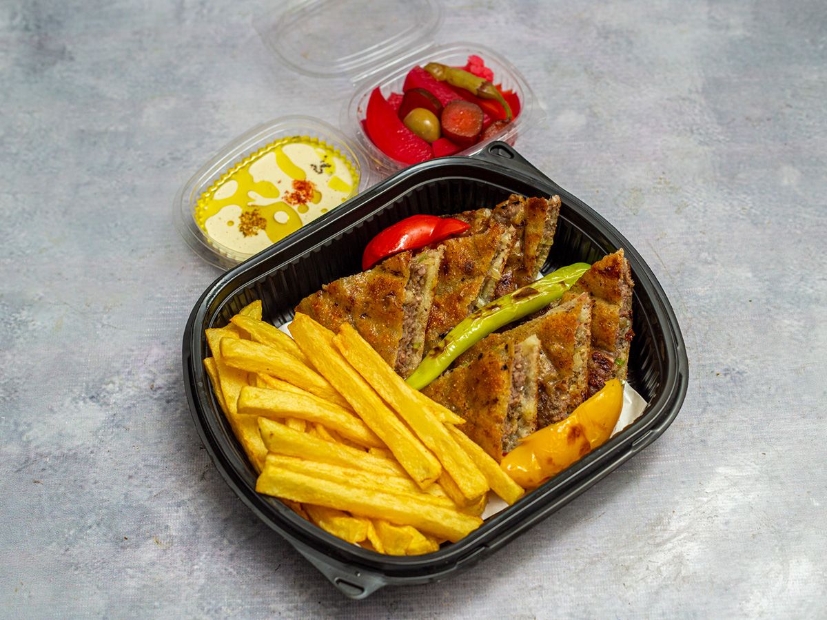 Hawawshi With Potatoes and Pickles