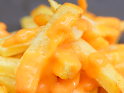 French Fries With Cheddar Cheese Sauce