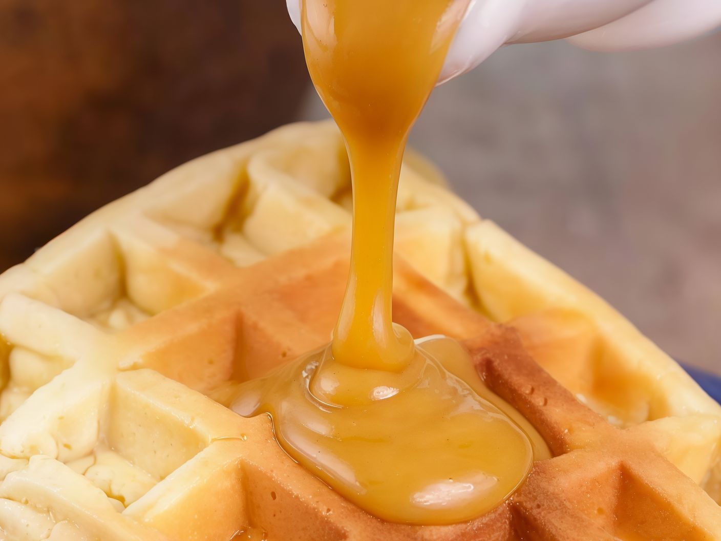 Caramel Sauce Waffle