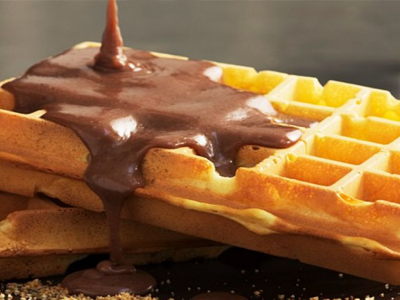 Chocolate Sauce Waffle