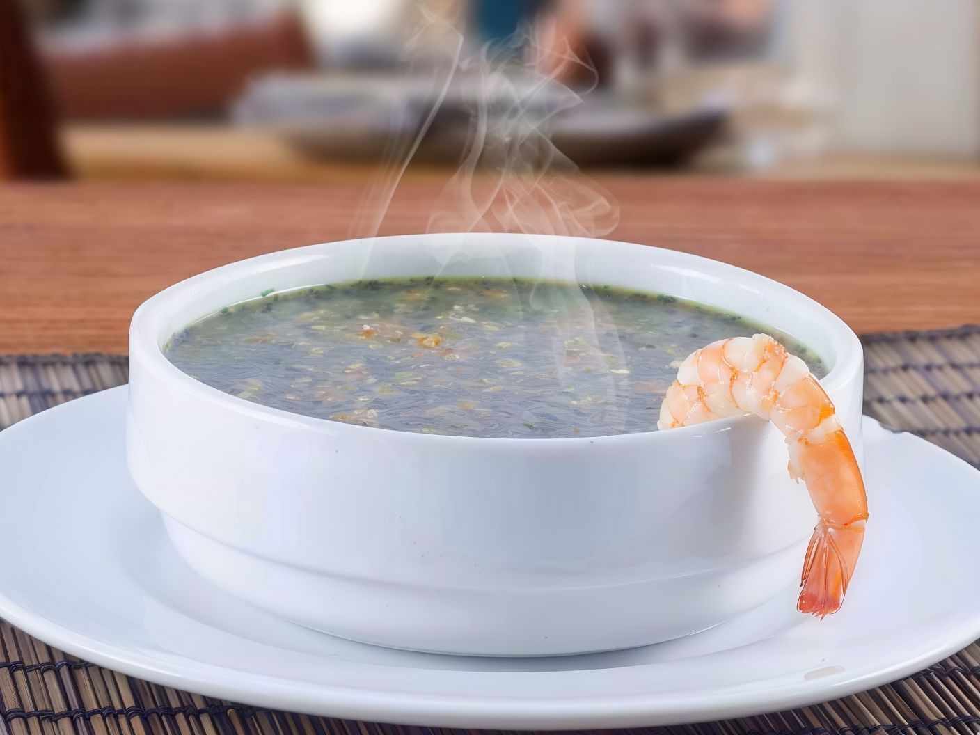 Molokhia with Shrimp