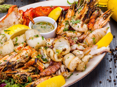 Fried Seafood Meal.