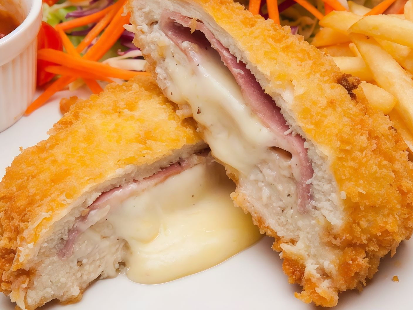 Cheese Potatoes With Cordon Bleu