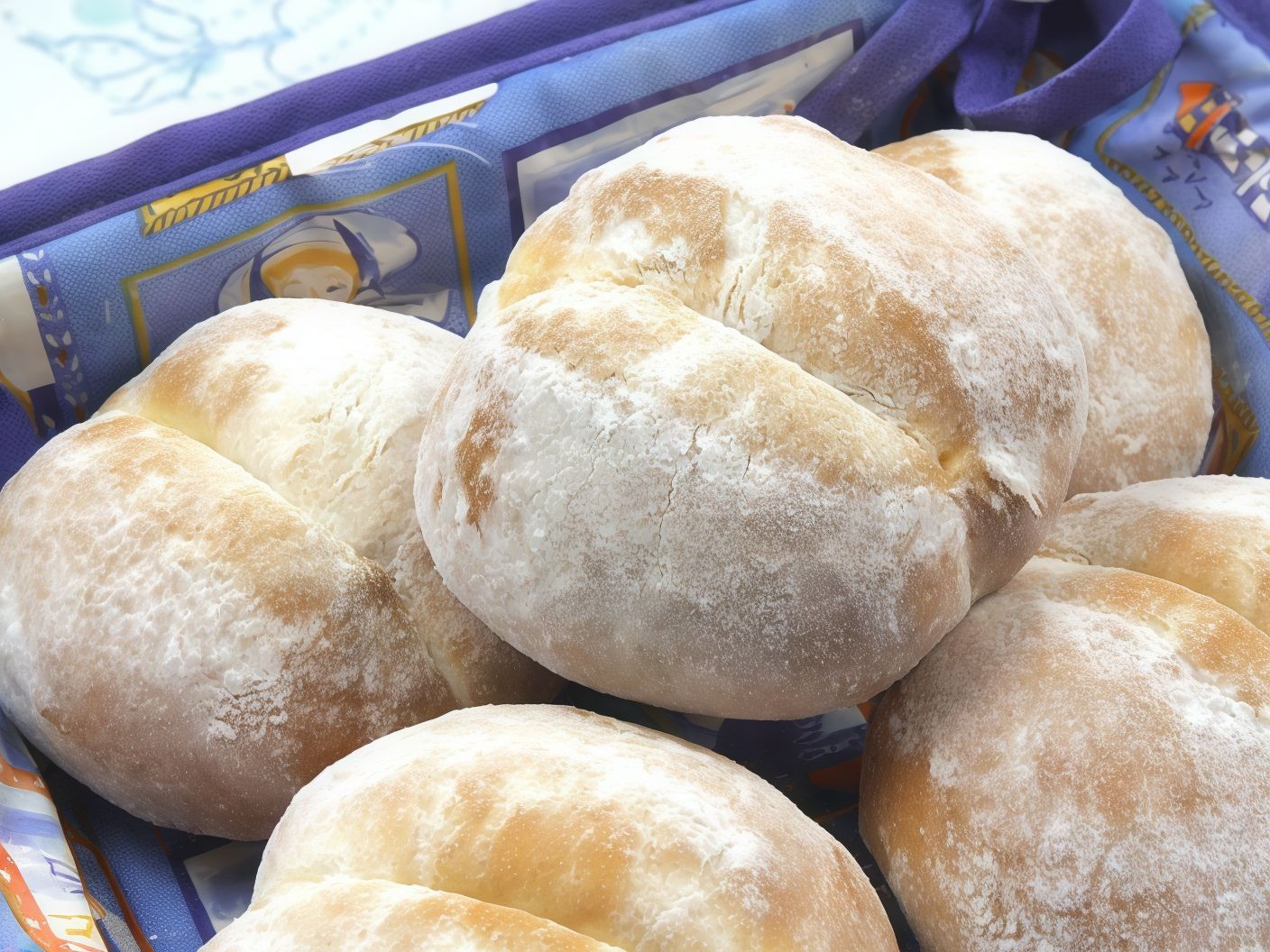 Crispy German Bun Bread With Flour