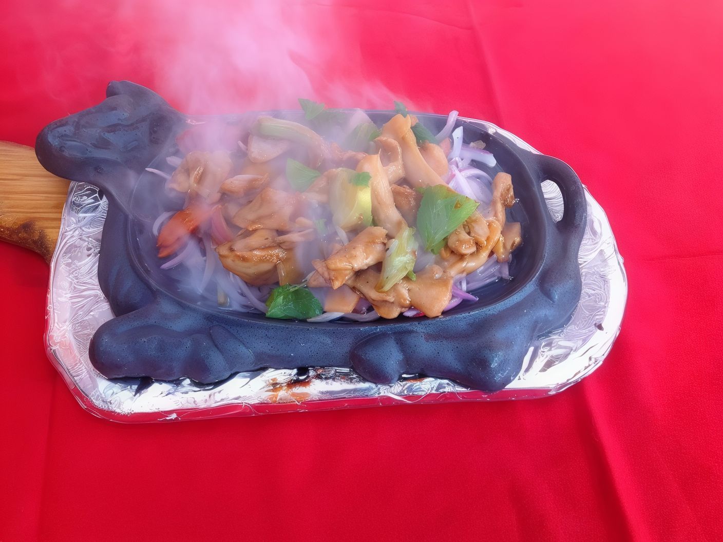 Chicken In Sizzling Hot Platter