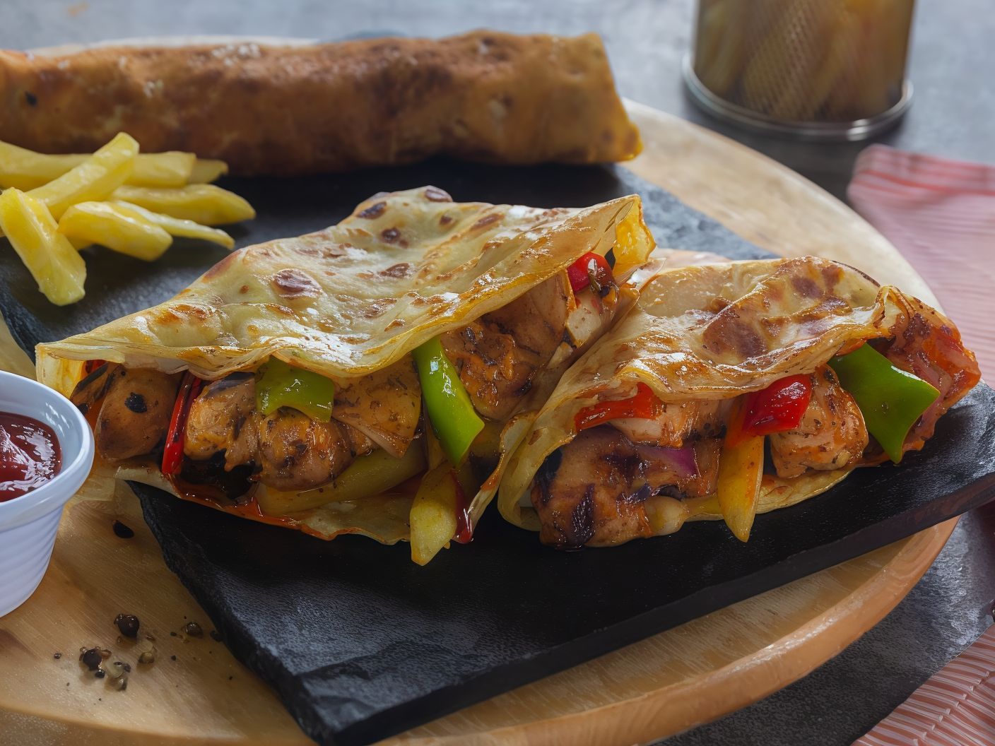 Grilled Shish Tawook Crepe