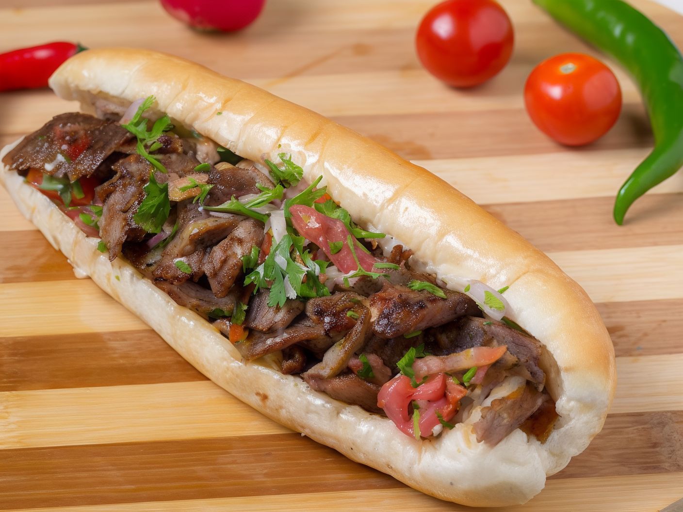 Meat Shawarma Petit Pan Sandwich