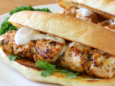 Shish Tawook Petit Pan Bread Sandwich