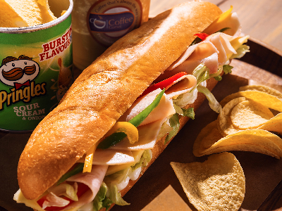 Turkey With Cheddar Cheese Sandwich