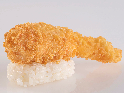 Salmon With Shrimp Tempura Nigiri