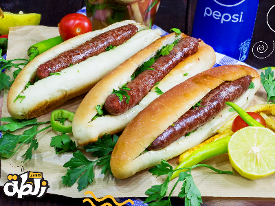 Grilled Oriental Sausage Sandwich