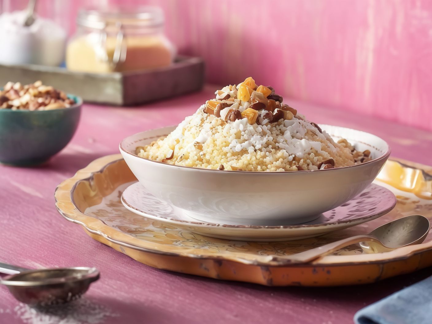 Couscous With Cream And Caramel