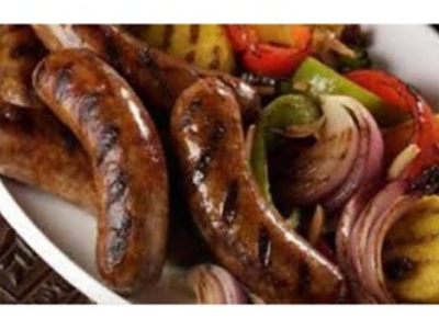 Quarter kilo oriental sausage on charcoal