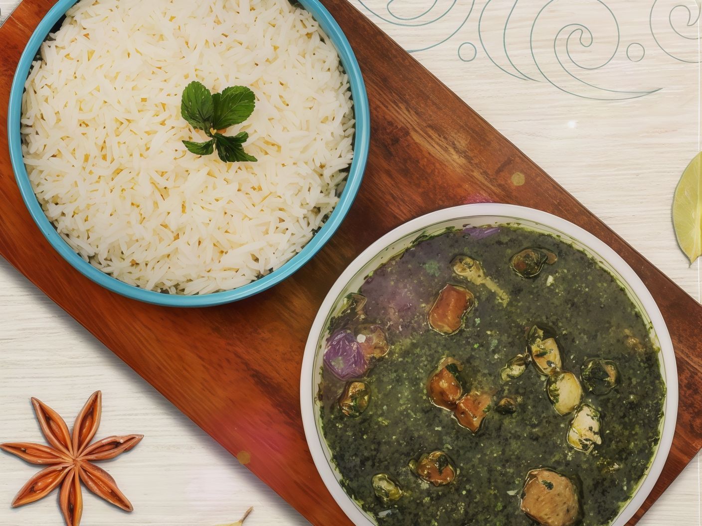 Molokhia With Chicken Platter