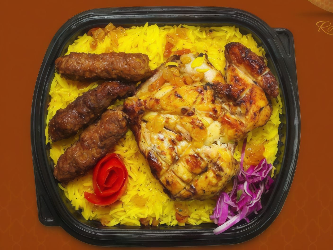 Quarter Grilled Chicken With Kofta Meal