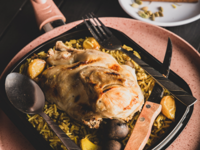 Half Chicken With Kedra Rice