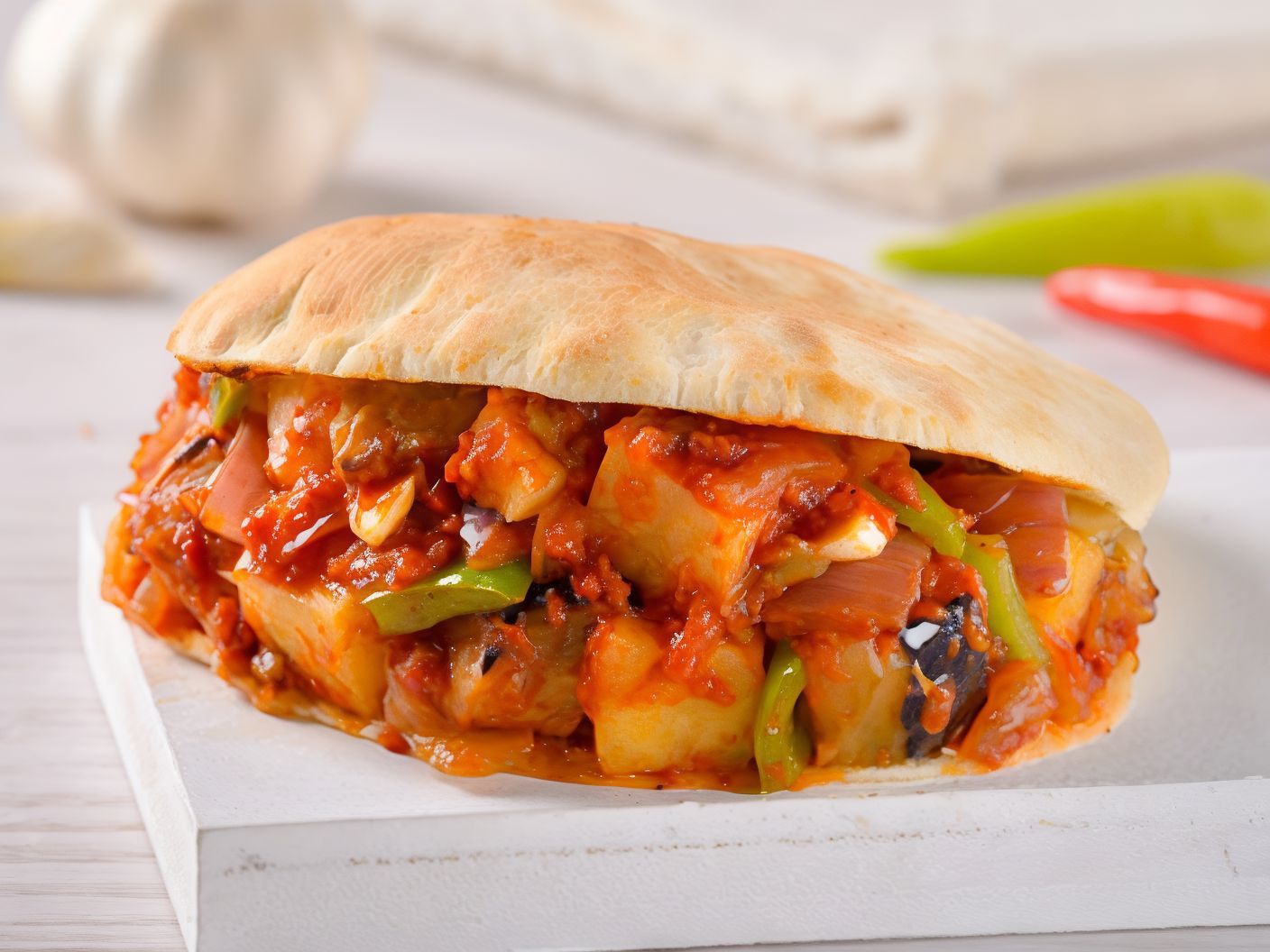 Taamia With Moussaka Sandwich