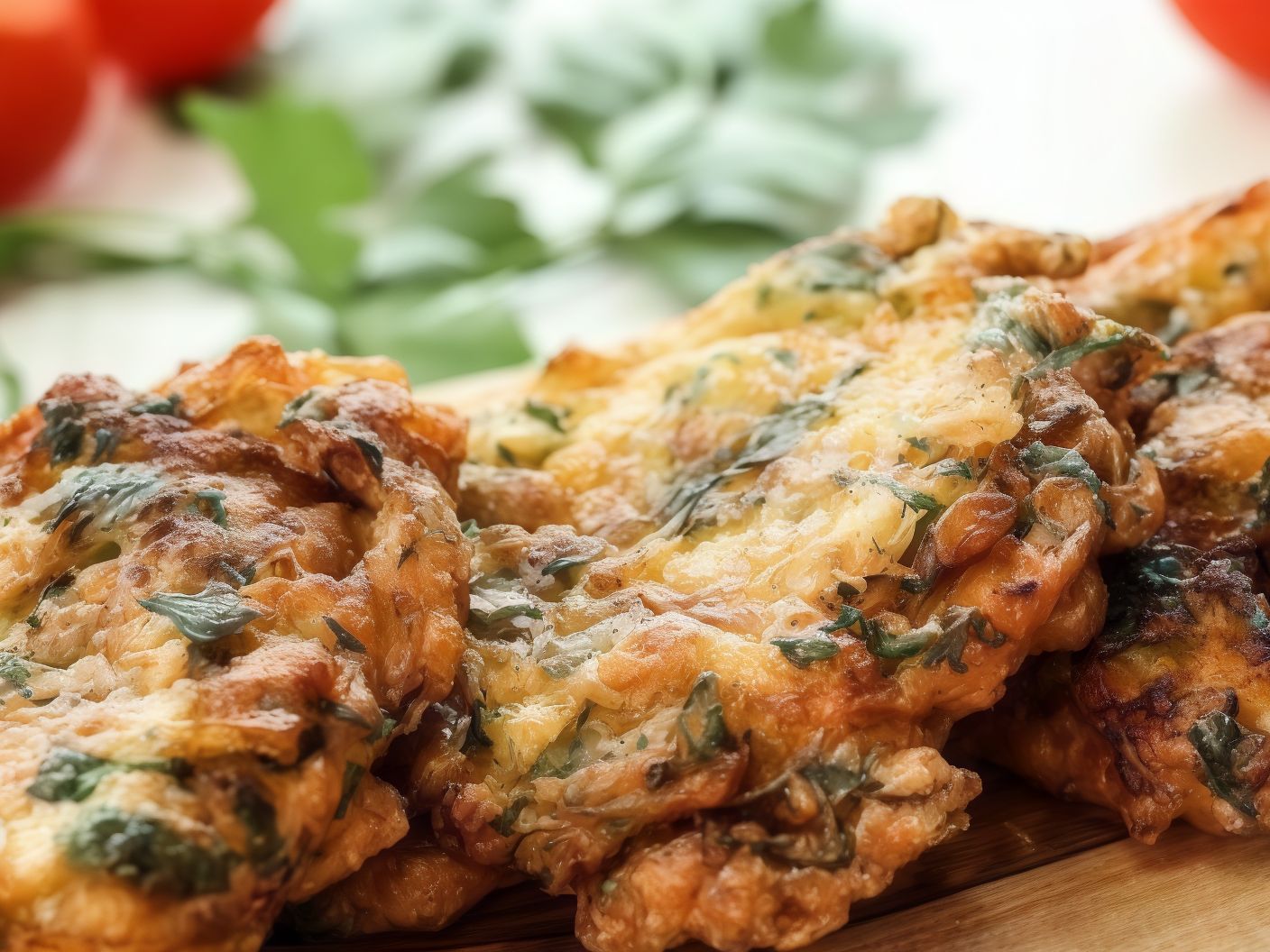 French omelet and falafel