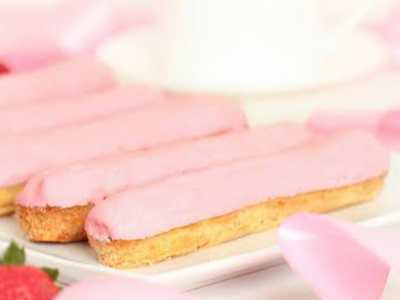Pink White Chocolate Eclair