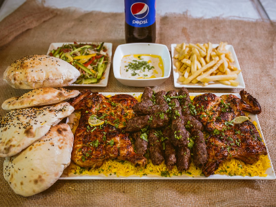 Whole Grilled Chicken And Kofta Meal