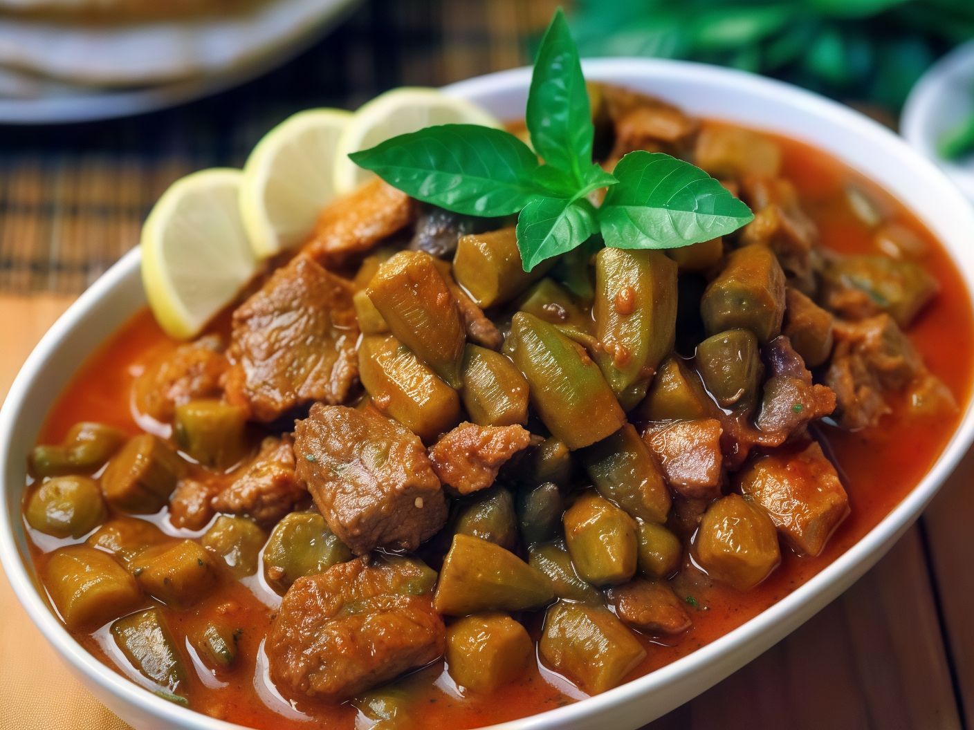 Okra With Meat