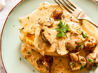 Grilled Chicken Breasts With Mushroom Sauce