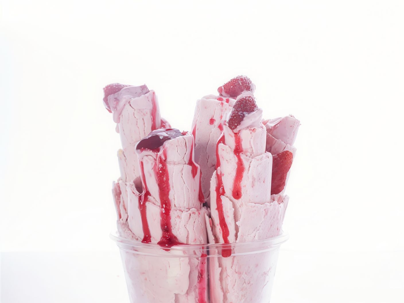 Nutella Strawberry Ice Cream Roll