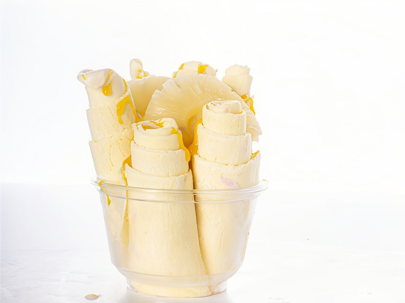 Pineapple Rolled Ice Cream