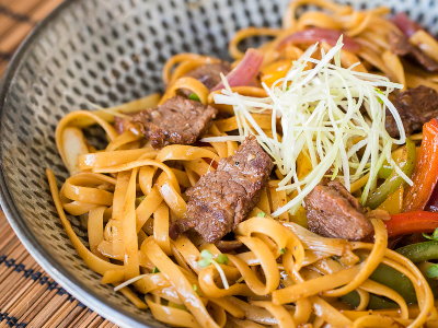 Shrimp Saltado Noodles Platter Offer