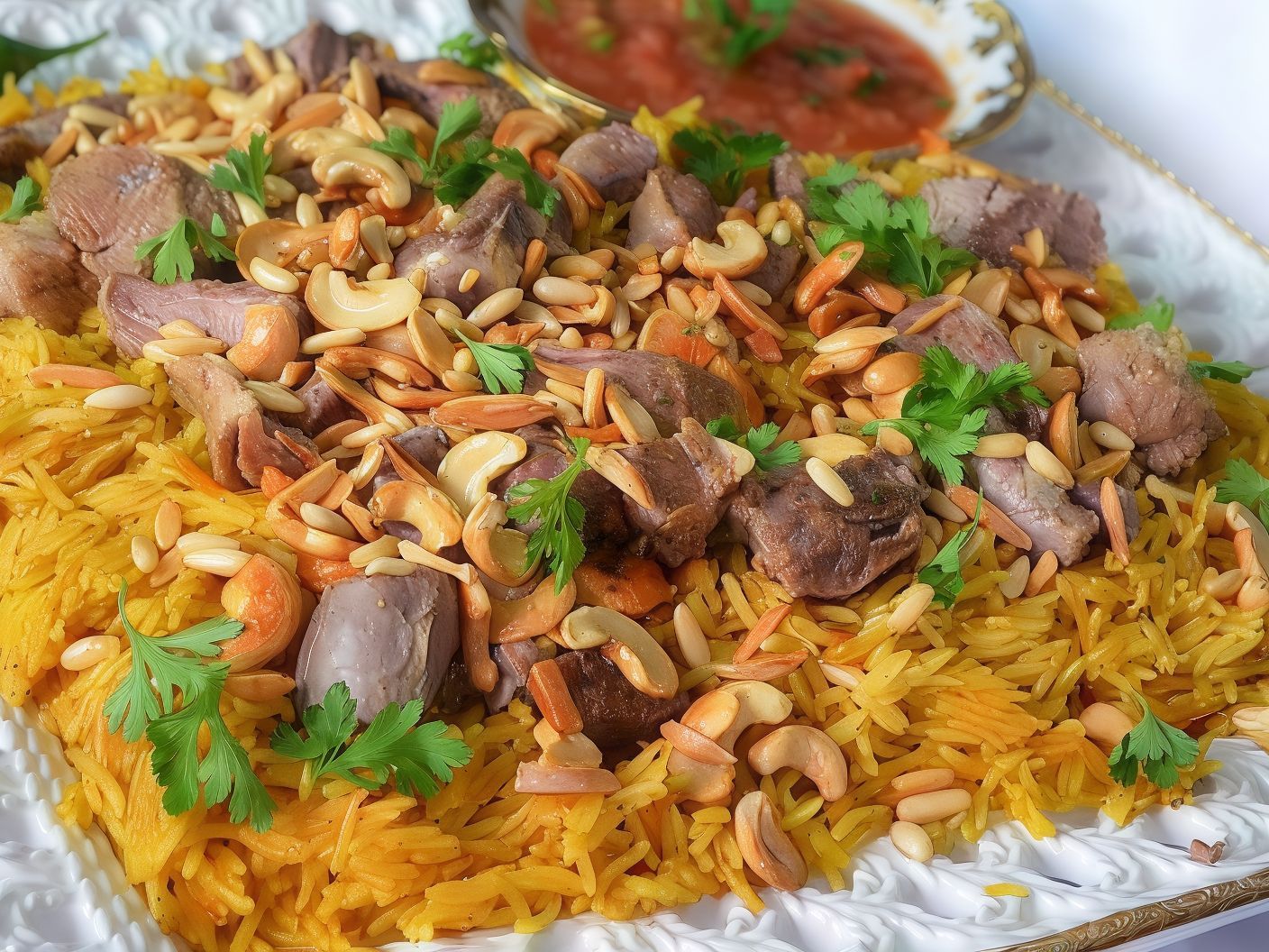 Kabsa With Meat Platter
