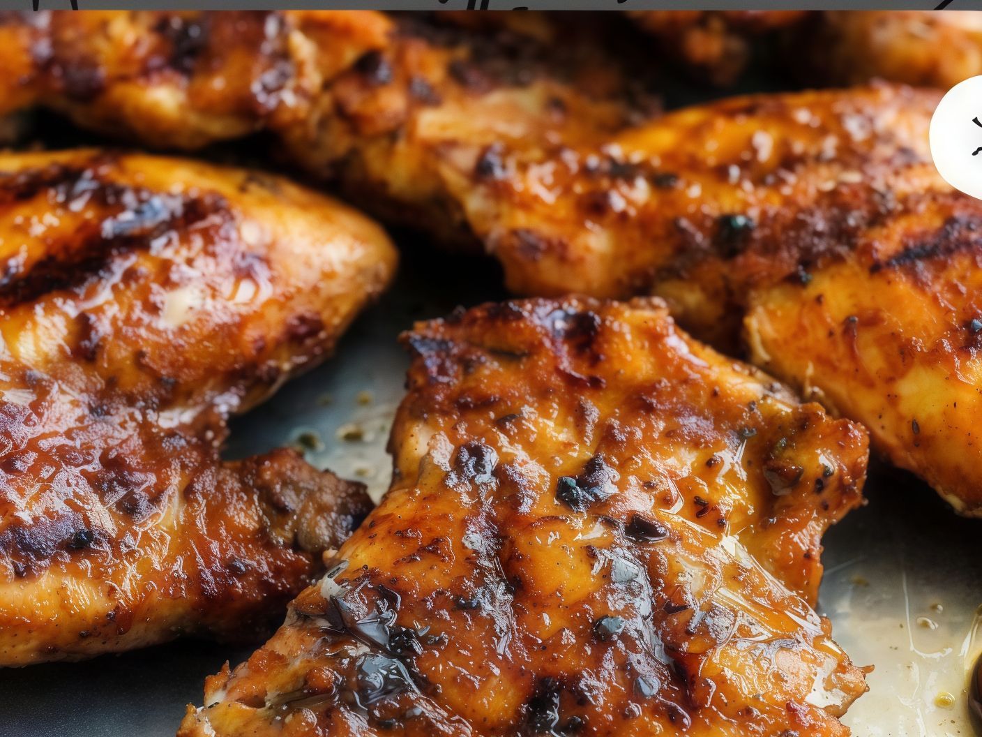 Half grilled boneless chicken