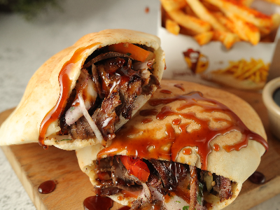 Beef With Pomegranate Molasses Khobzetna Sandwich