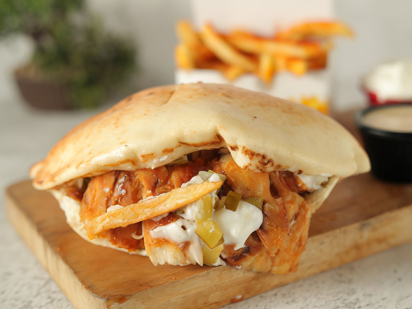 Chicken Khobzetna With Arabic Sauce Sandwich