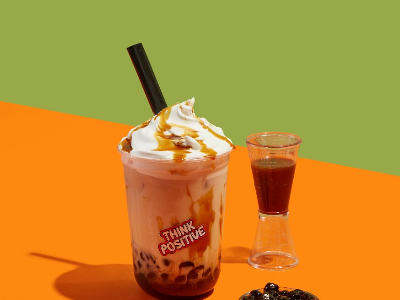 Crème Brule Milk Tea With Tapioca