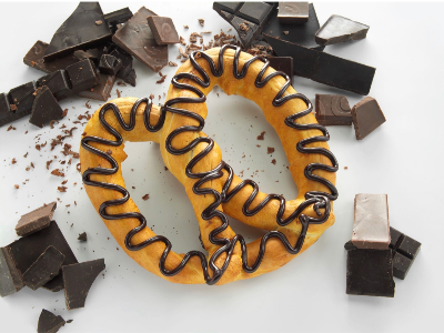 Dark Chocolate Sauce Pretzel