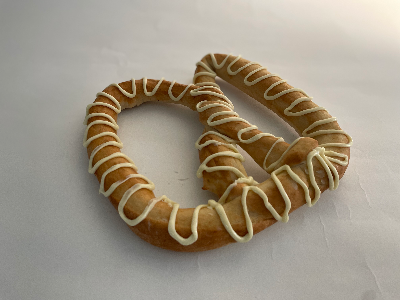 White Chocolate Sauce Pretzel
