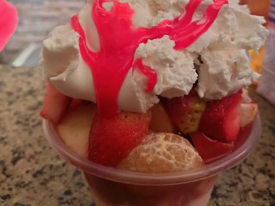 Fruit Salad With Ice Cream