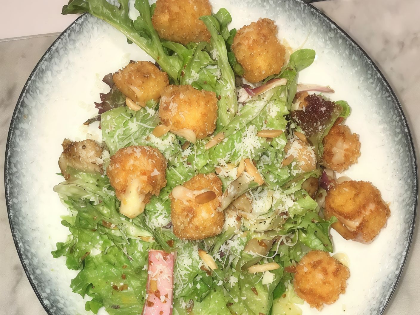 Fried Parmesan Salad