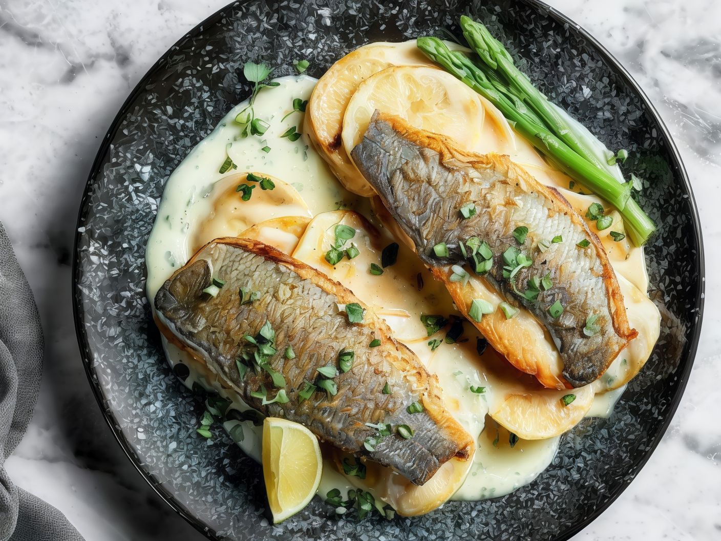 Crispy Sea Bass Fish Platter