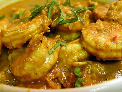 Si04- Shrimp With Coconut Cream In Indian Style