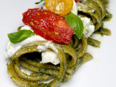 Pasta Pesto Stracciatella Cheese