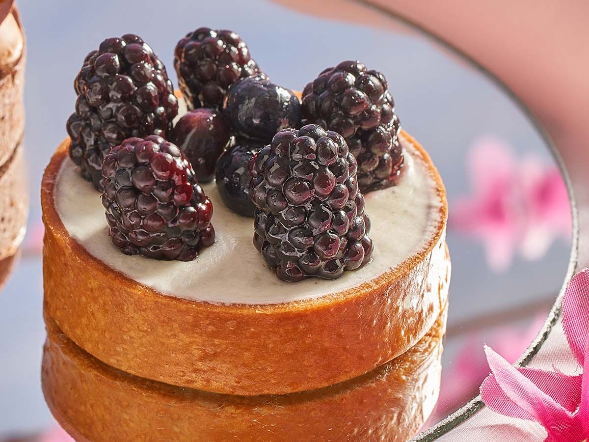 Blueberry and Blackberry Cheesecake Tart