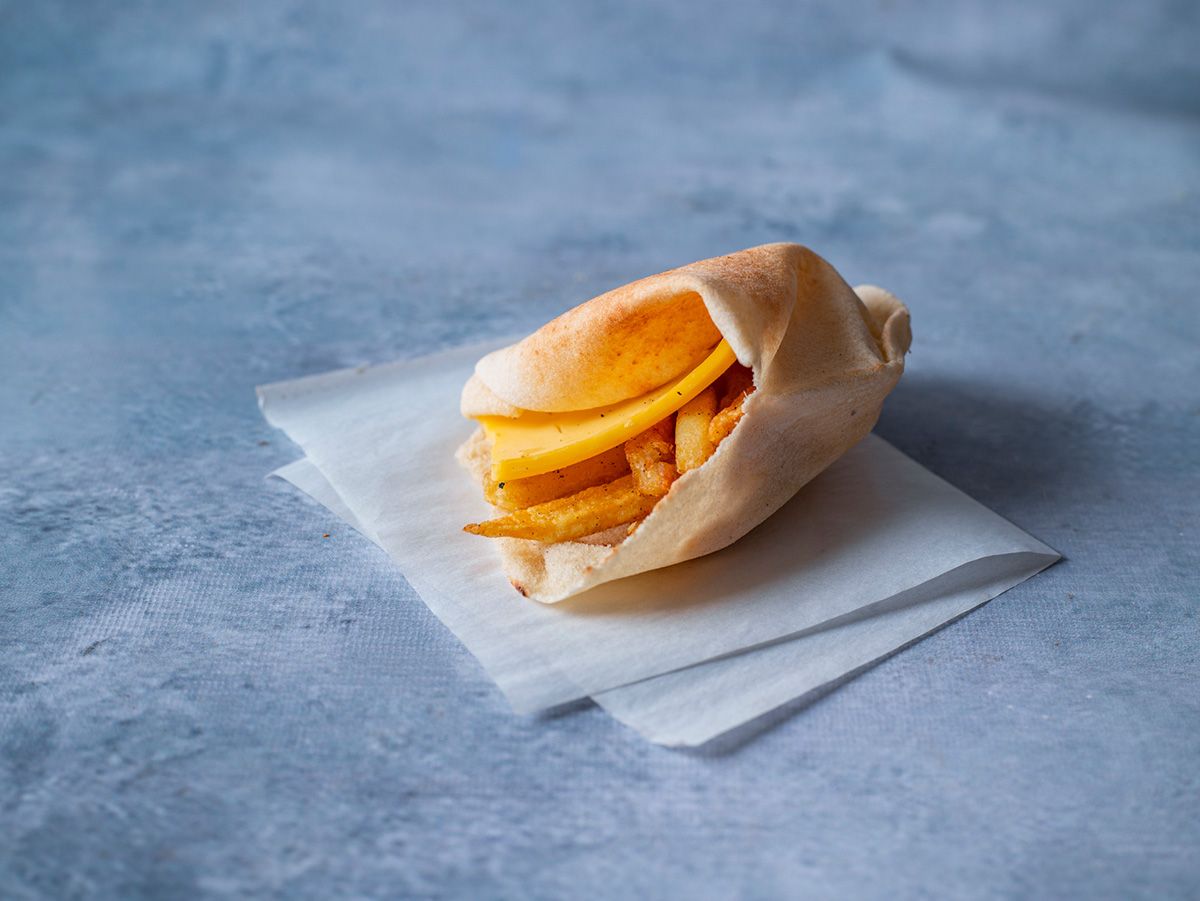 Cheddar potato sandwich