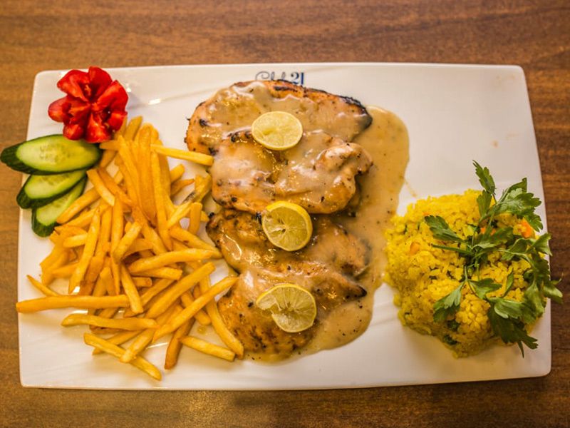 Chicken With Lemon Sauce Platter