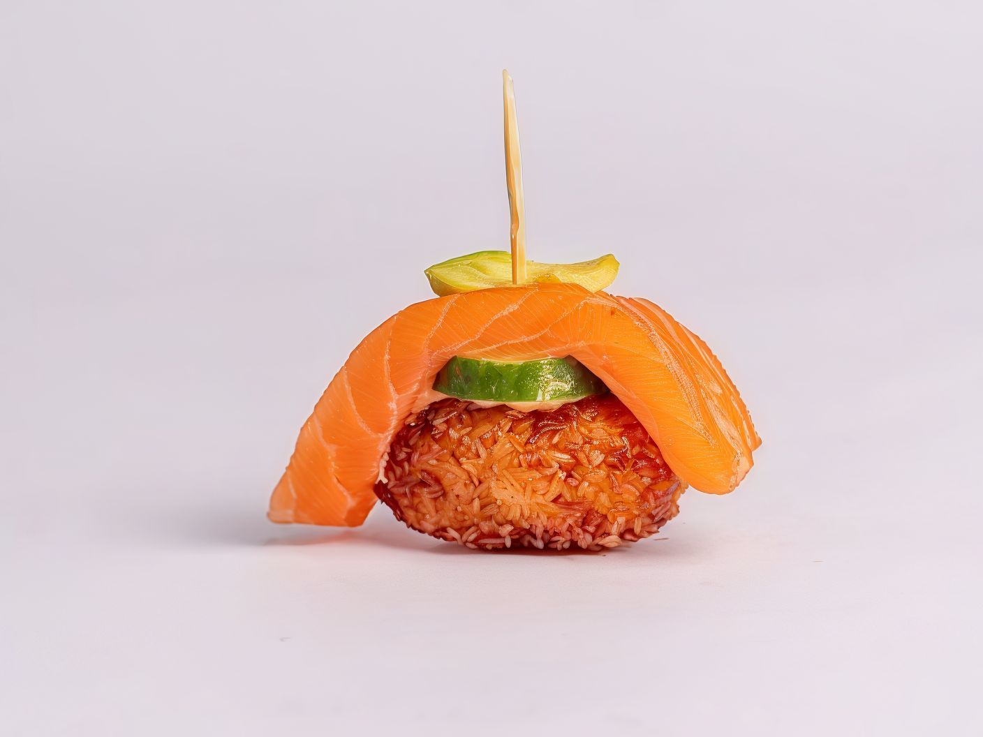 Fried Crispy Rice With Salmon